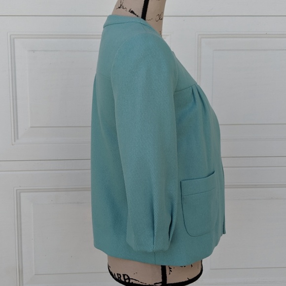 Anthropologie Tabitha Robins Egg Blue Wool Jacket - Picture 7 of 8